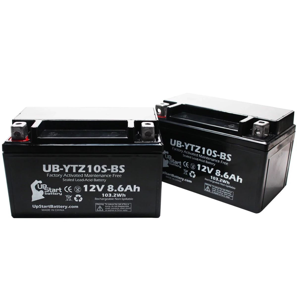 Activated, 2011 Yamaha YZF-R6 8.6Ah, UB-YTZ10S-BS 600CC Replacement Battery Free, Maintenance (excl. 2-Pack R6S) Battery Factory Motorcycle - 12V, UpStart
