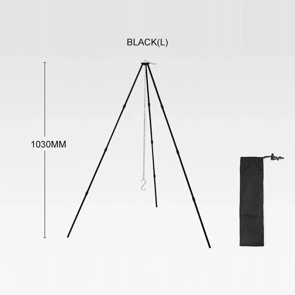 Bracket for Portable Alloy Folding Pot Arealer Camping BBQ Tripod Campfire Hung Rack Stand Bonfire Picnic Aluminum Detachable