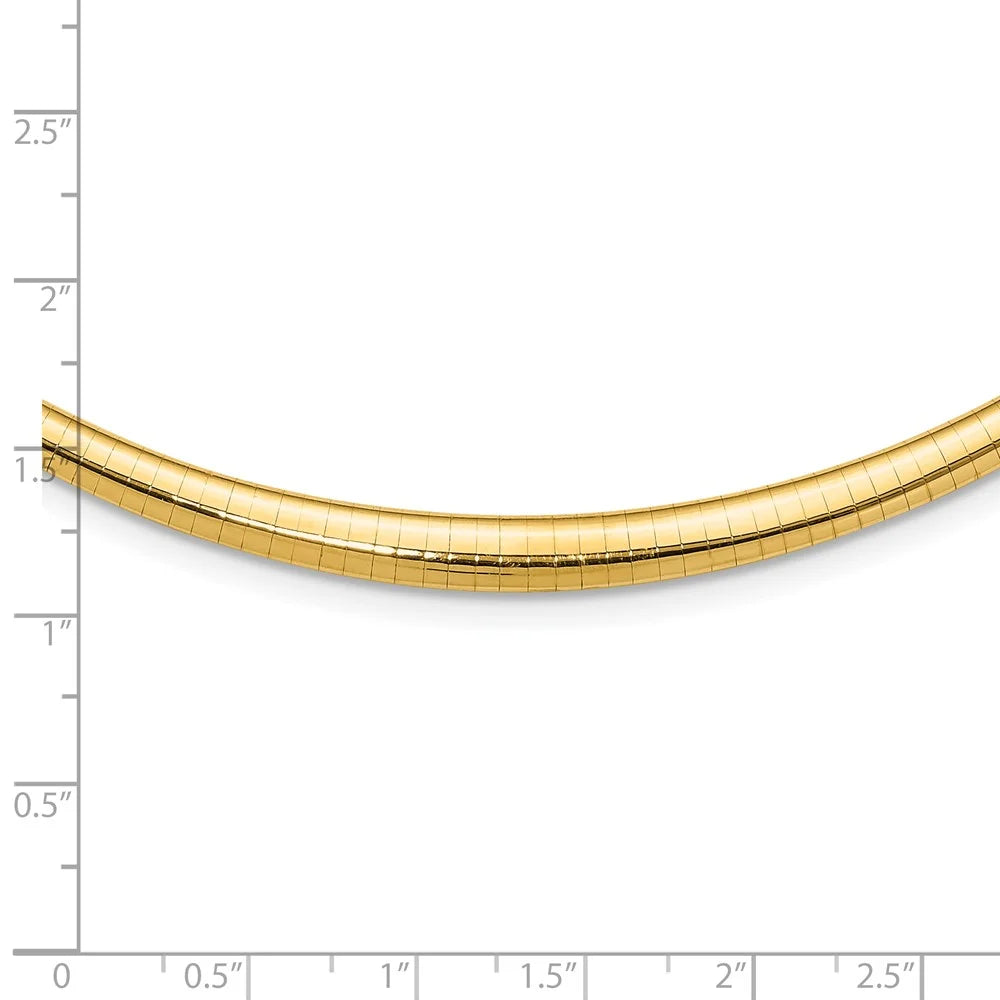 Graduated Necklace 14k QODG6-16 3/6mm Polished Omega