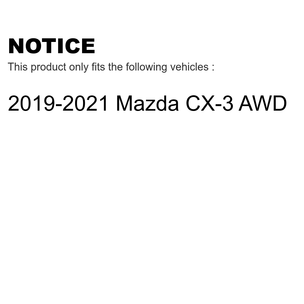 '- Transit Rear CX-3 Kit KGF-101816 Auto Front Semi-Metallic And AWD Coated Mazda For Disc Pads 2019-2021 Brake Rotors