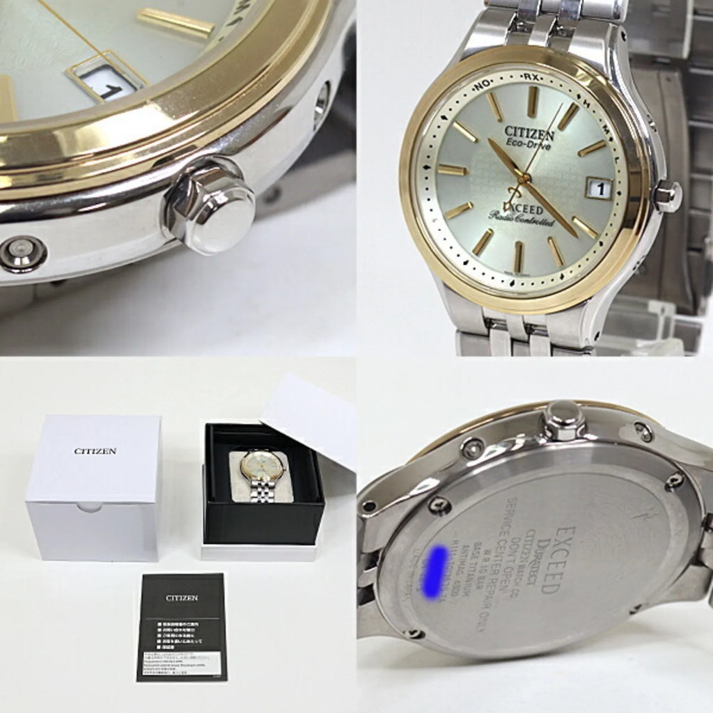 Dial Men's (Good) Exceed Eco-Drive Gold Watch EBG74-2792 CITIZEN Pre-Owned