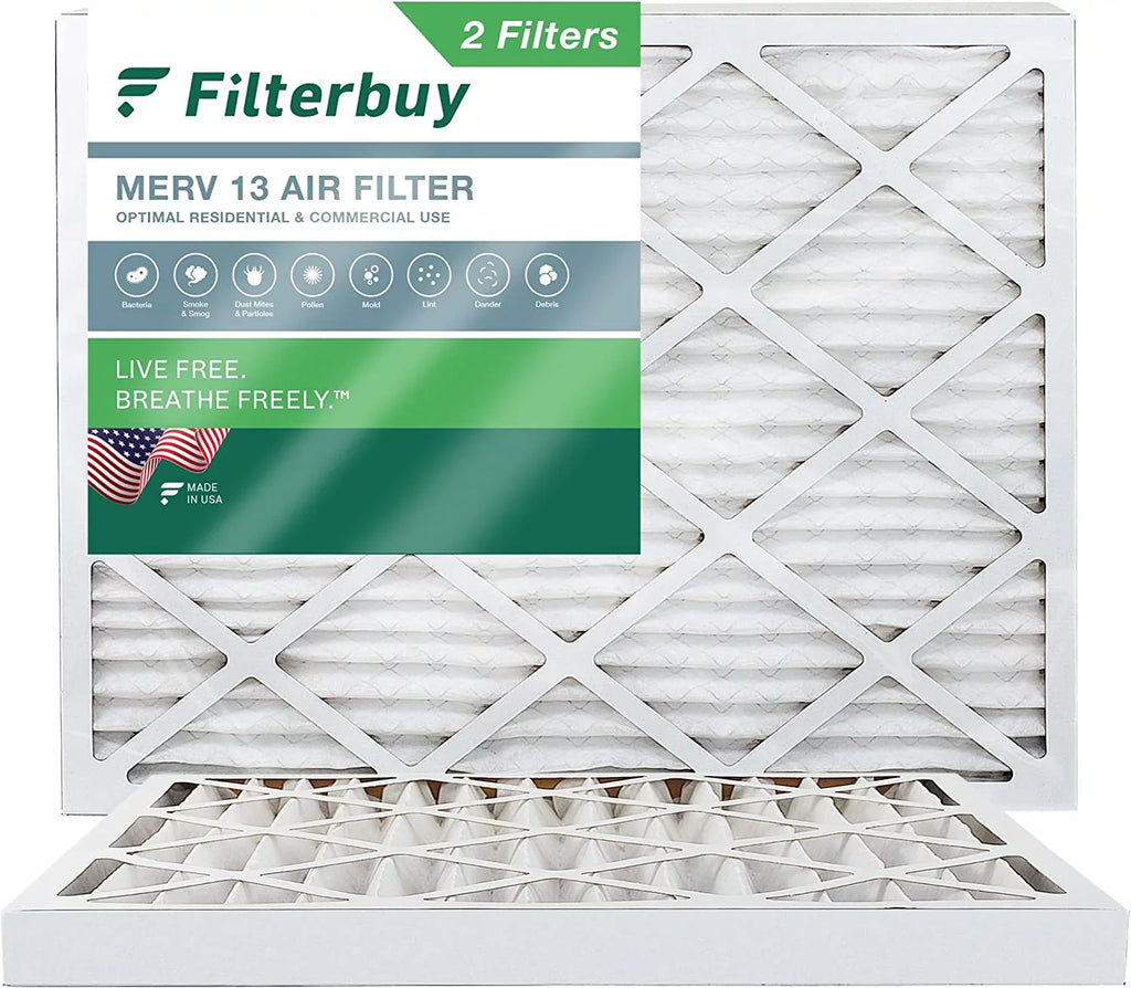10x14x2 Pleated AC Filterbuy (2-Pack) Air Filters HVAC Furnace 13 MERV