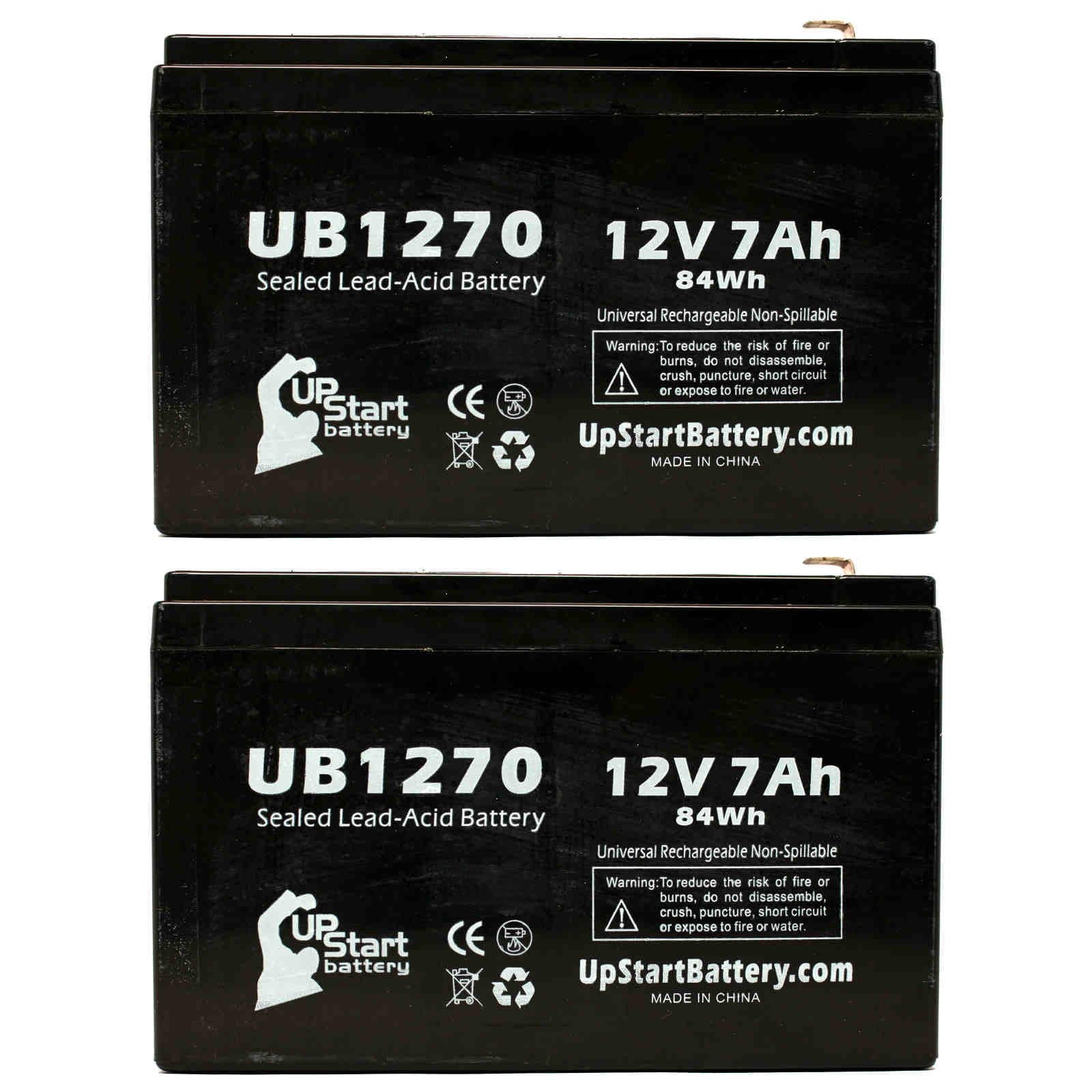 2x SLA) 7Ah, PCM200 Replacement Terminal Sealed F2 Battery AGM, 7000mAh, Terminal, Lead to Acid Pack - Compatible Universal Includes Adapters Battery (12V, - F1 - F1 Upsonic UB1270 4