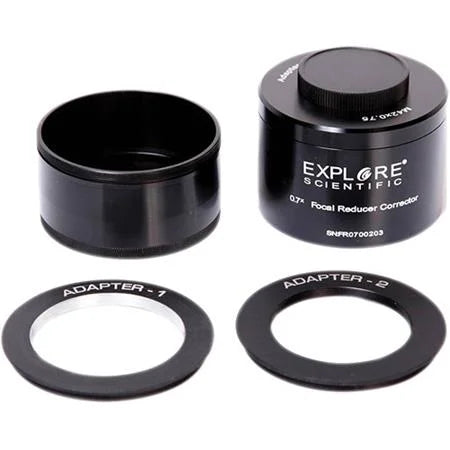 APO Scientific FF .7x Focal Reducer ED Flattener Explore F/8 Field 3in 152mm for