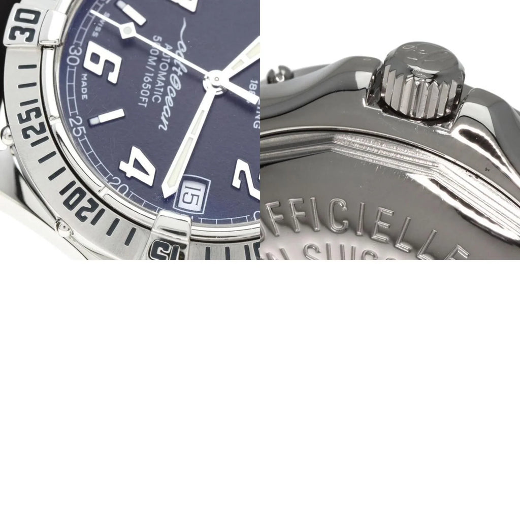 BREITLING Watch (Good) Men's A17350 O'Shearn Pre-Owned Stainless Steel/Rubber Colt