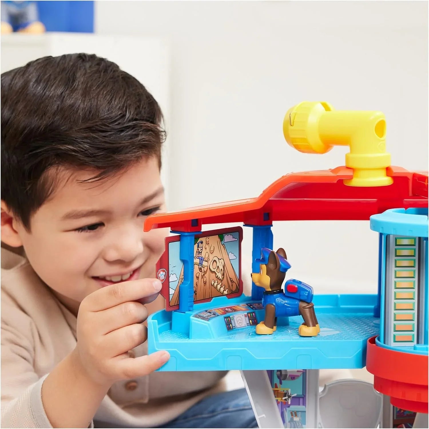 2 Chase Tower Car Figures, Toy and Ages Cruiser Patrol Accessories, Kids and 3 Police Lookout Toys up for Playset Launcher, with Paw Action Chases