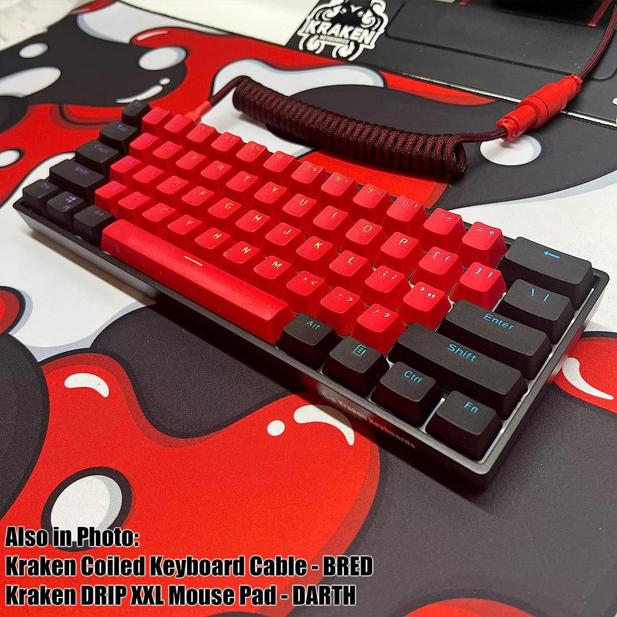 Pro Gaming Keyboard BRED 60% RGB (Silver Keyboard - Mechanical Kraken Speed Switches) Edition 60