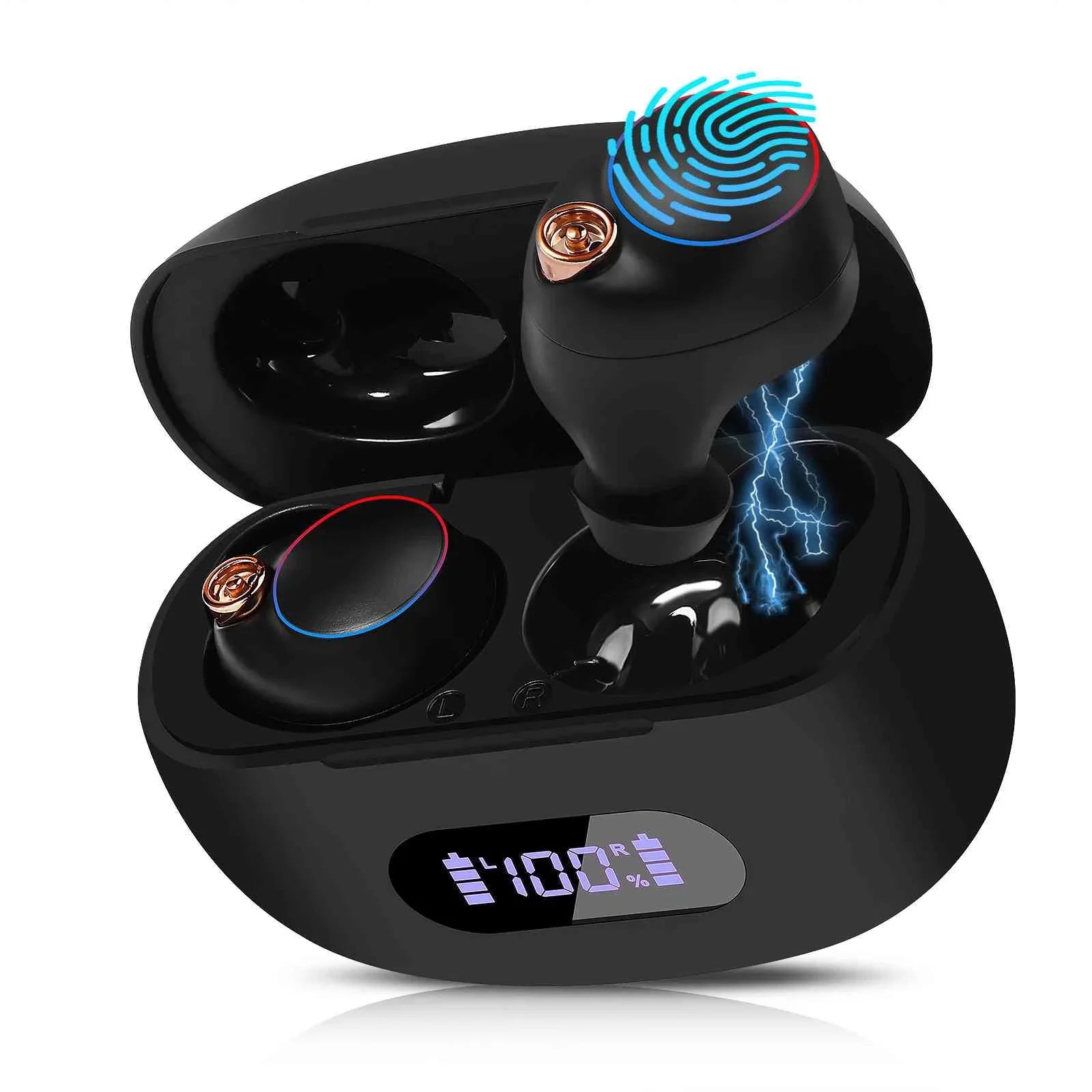 P11 True Black, Compatible Dual 5G with Charging Bluetooth IPX5 Wireless + UrbanX 5.2 Bluetooth Water Connect, Connection, Boost Resistance, Case, Balanced, Tab Earbuds Lenovo Bass