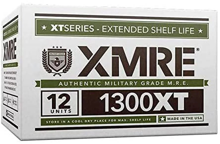 Style Mix, Side Days Meals to Ready Case. Includes XMRE in Delicious 12 Beverage Eat. 60 MRE Calories. Military Packed Freshly 1300XT 1300 of Past Meals Assortment Dishes, per Entrees, the