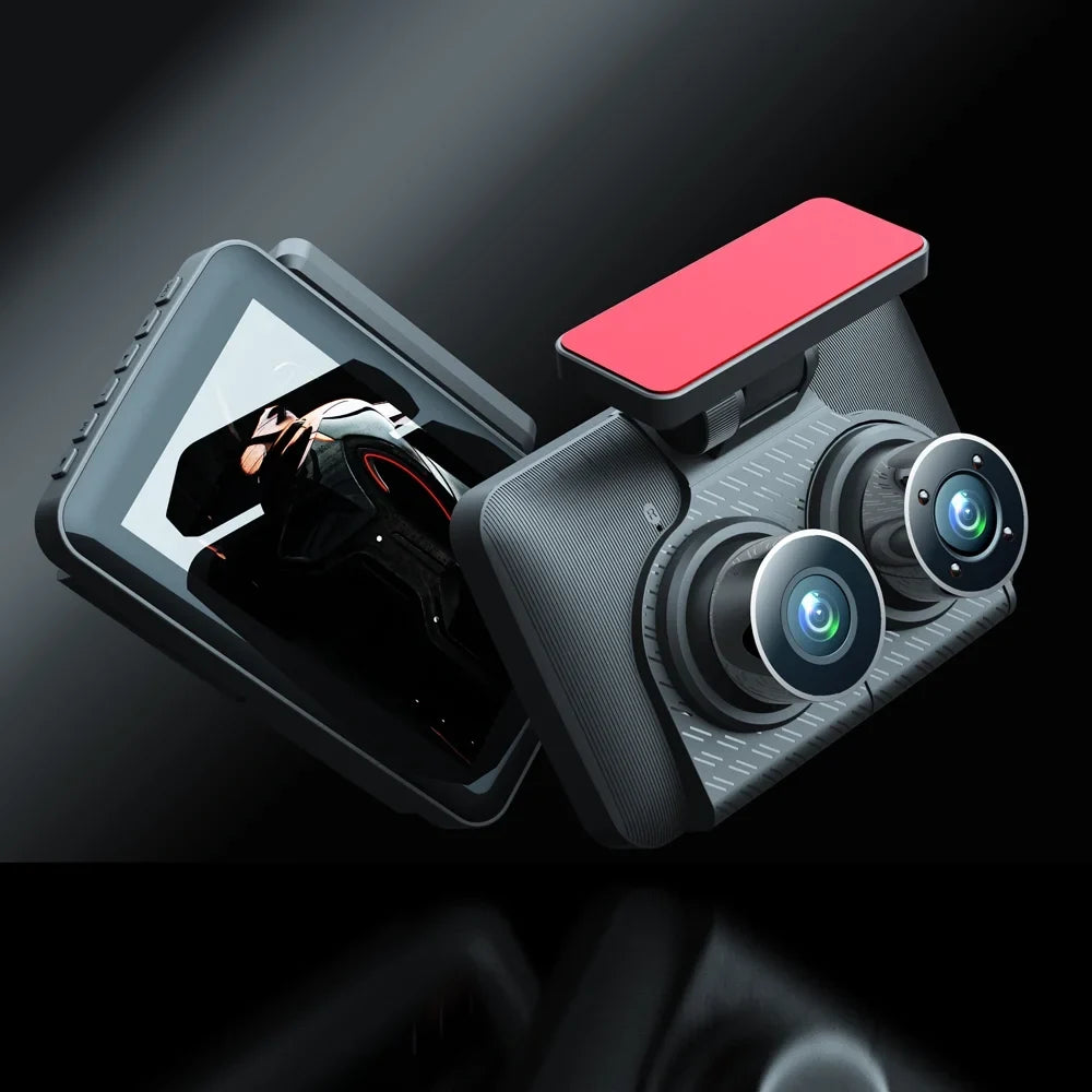 3 HUIOP Car ERYUE Cameras Dash Camera Cam,Wide Dash Car Car 4in Rearview Camera Car Safety Mirror QISUO Clear Video Cam Wide Dash Spirastell Auto Car