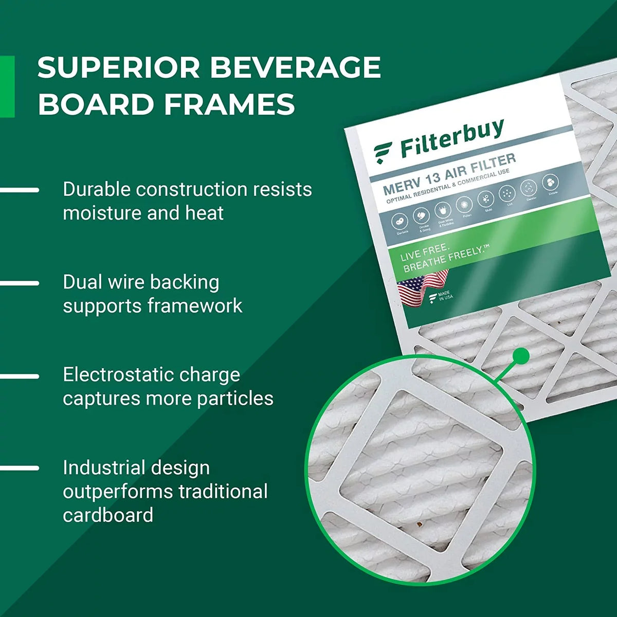 12x36x1 Filters 13 AC (6-Pack) Furnace Filterbuy Air Pleated HVAC MERV