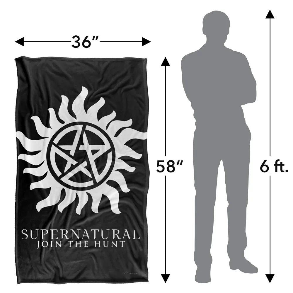 Soft Super 58" Symbol Anti-Possession Silky 36" x Blanket Throw Touch Supernatural