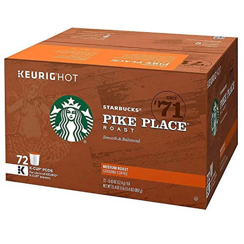 Roast Pike Count 72 of Portion Brewers, (3 Keurig boxes for Coffee K-Cup Starbucks Packs 24 K-Cups) Place