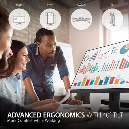 IPS Degree Display 3.2, HDMI, Tilt Ergonomics Monitor Port Office 40 Inch RJ45, ViewSonic C 27 Docking and for Home Integrated 4K USB VG2756-4K and with