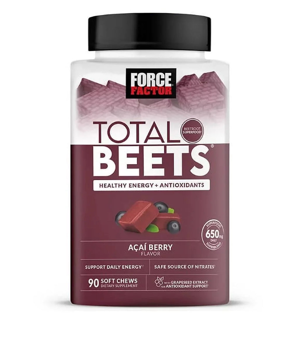 Superfood Factor Chews, Root Beets, ct.) Soft Acai Total (90 Beet Force Berry