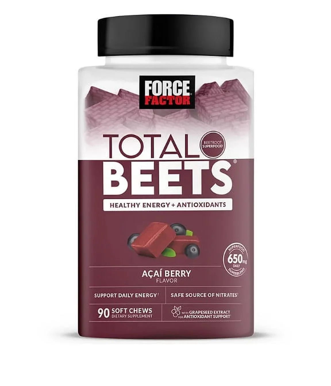 Superfood Factor Chews, Root Beets, ct.) Soft Acai Total (90 Beet Force Berry
