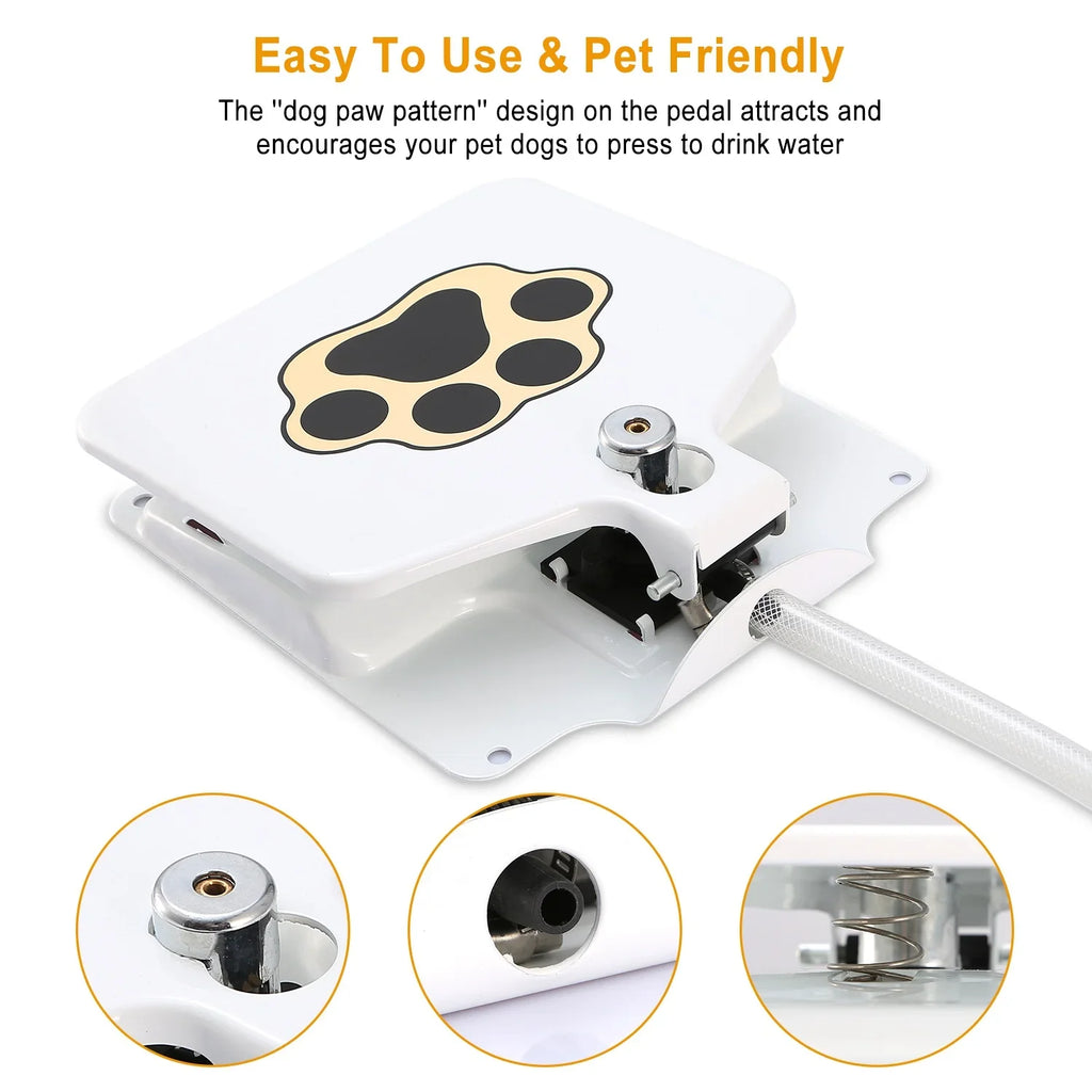 Dog Water on Sprinkler iMounTEK Hygienic, Fountain, Step Paw Outdoor Toy Dog Activated Ultra Garden