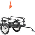 88 Bike Bike Safety Trailer Max Bicycle 16'' Cargo Load Wagon Trailer lbs Aosom with Wheels, Features, Triple Suspension,