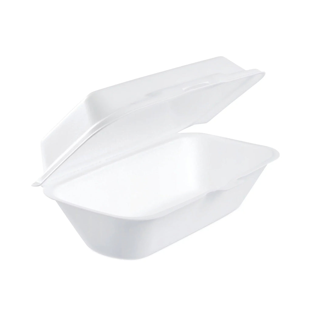 4 Removable Lid, Bags/Carton Dart 5.3 Container, -DCC99HT1R Lid 3.3, with White, Container x 9.8 x Hinged Foam Hoagie 125/Bag,