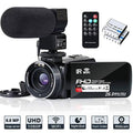 and Video 2 Vlogging Recorder YouTube with IR Zoom Camera Night Camcorder Camcorder Batteries Screen Vision FHD 3.0'' Touch Digital Camera Microphone,Remote 1080P WiFi 16X 30FPS 26MP