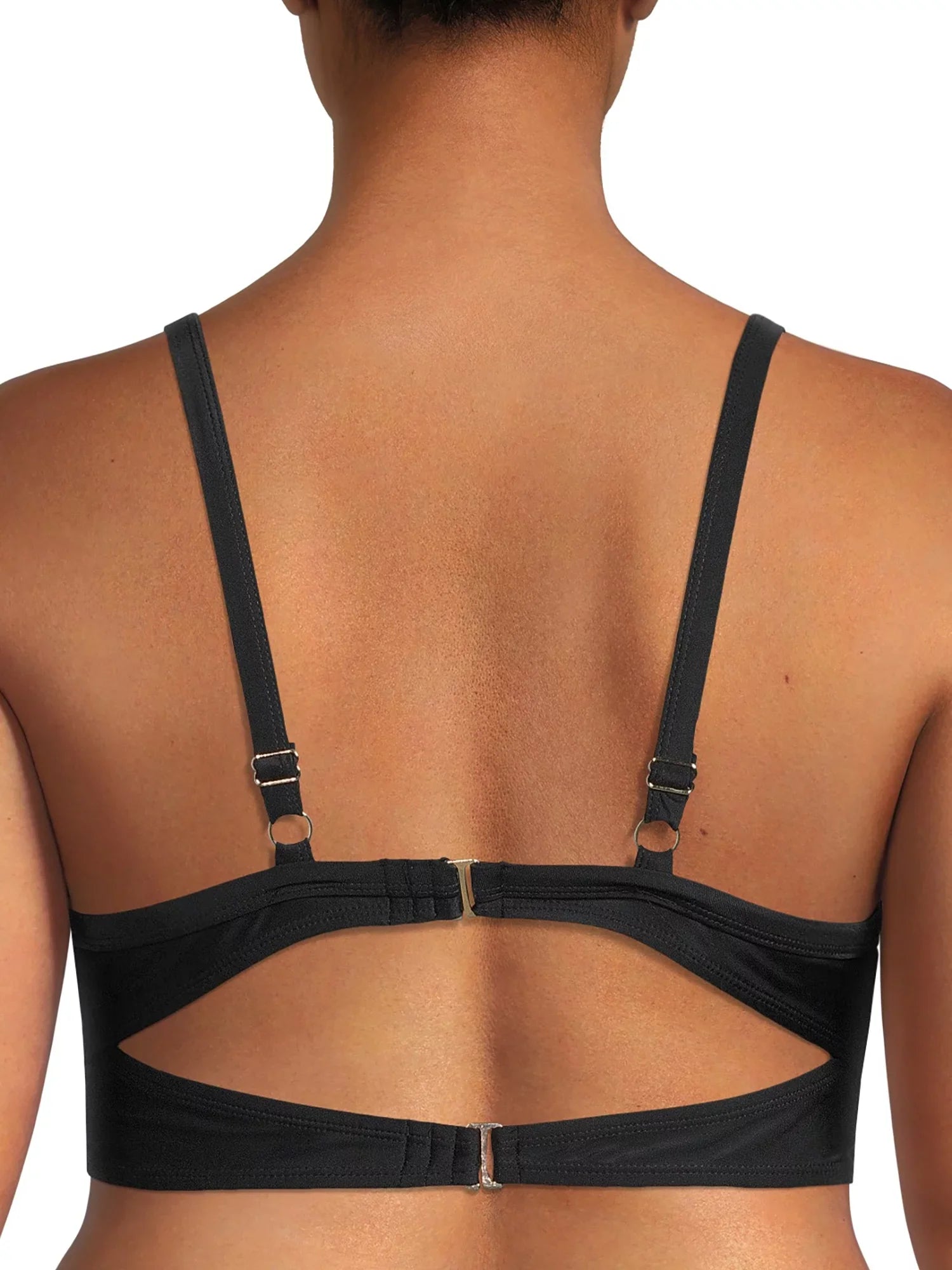 Hi Front Nicole Shirred BLACK Twist Bikini Waist Miller + Top 2Pc XL Bottom