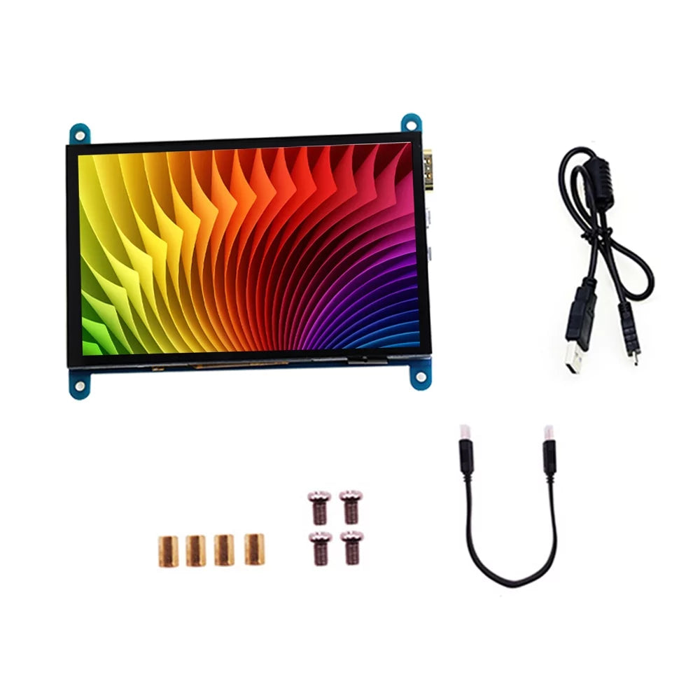 Arealer Portablewith Resolution Display Compatible 5 Pi with Small InchCapacitive 800*480 Touchscreen Raspberry USBInterface Tool