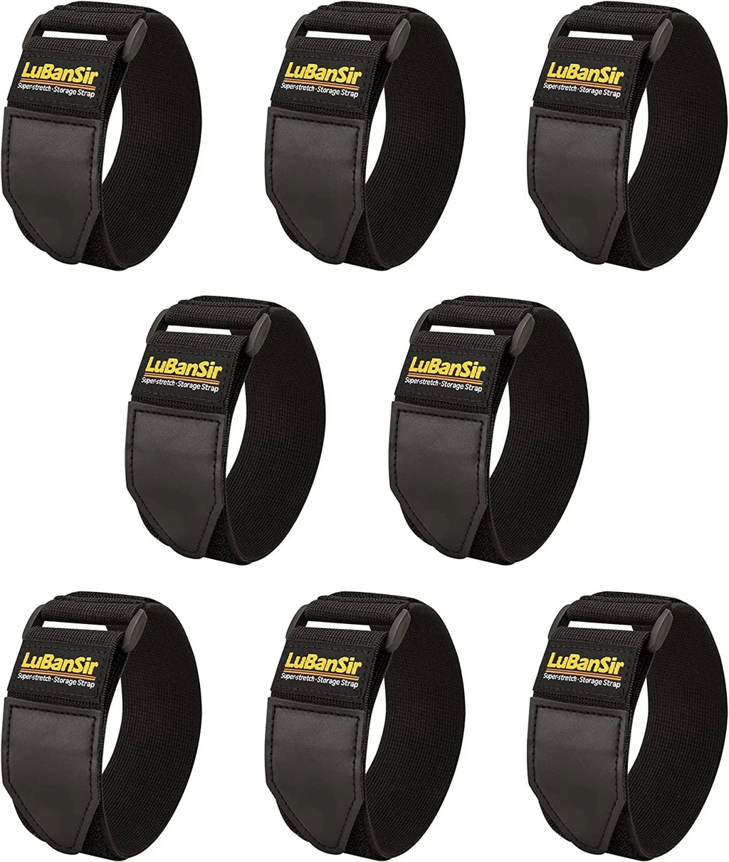 12" and Rope Cord Hook Loop x (8 Strap Storage Wrap, Elastic Extension Cord, Straps, Cinch Cable, for Pack) 2"