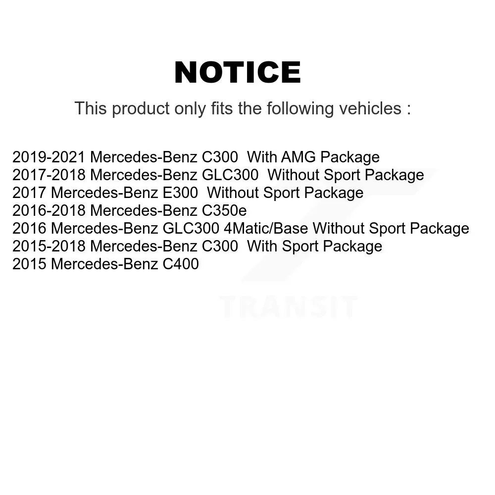 Disc C350e Mercedes-Benz E300 GLC300 PPF-D1796 Brake Pads Front Semi-Metallic C300 C400 For
