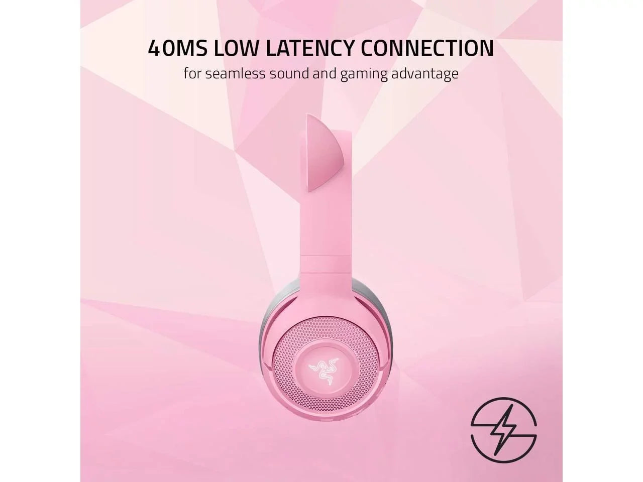 Microphone Edition: 5.0-40ms - Beamforming Custom-Tuned - Latency Low - Bluetooth Drivers Pink Chroma 40mm Razer Quartz Razer by Connection - Kraken Powered Kitty BT