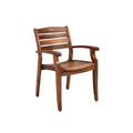 Elegant Wooden Armchair with Slatted Design
