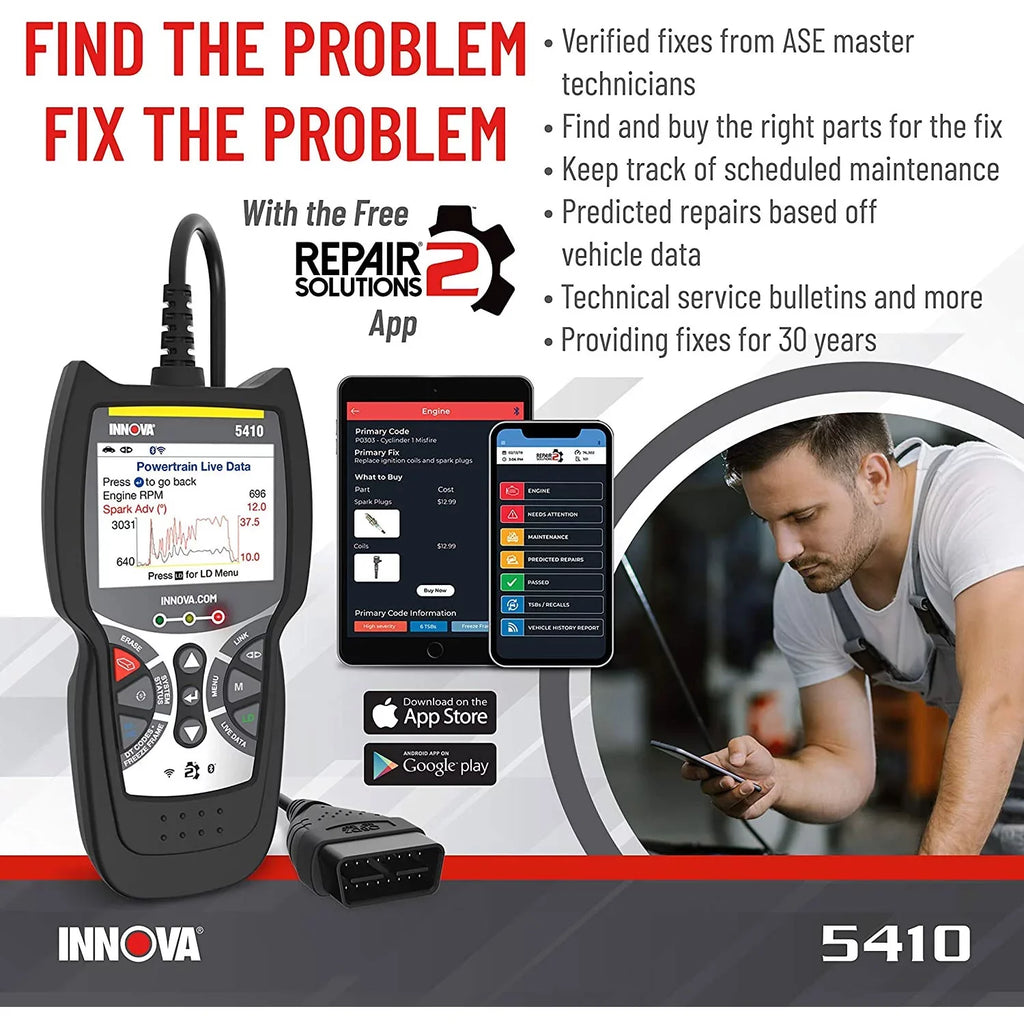 Code INNOVA Tool 5410 Diagnostics CarScan Reader Bluetooth Scanner Automotive