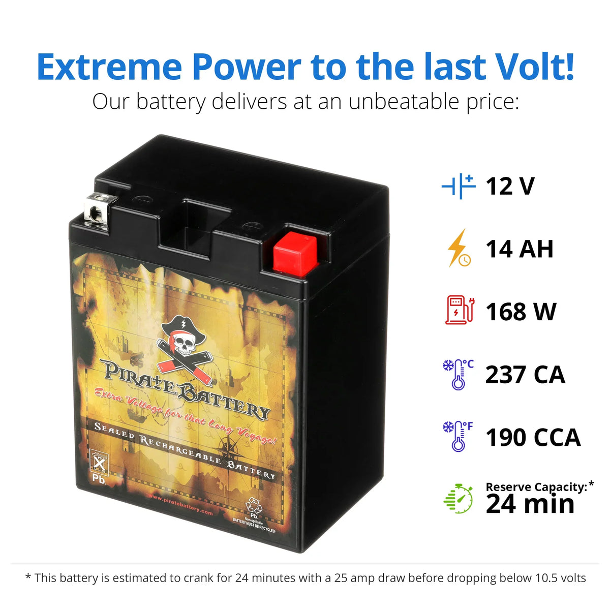 Volts,14 for Snowmobile Arctic Efi Battery Yb14l-a2 Wildcat Cca) 190 (14l-a2 1993 Ah, Pirate 12 Battery Cat