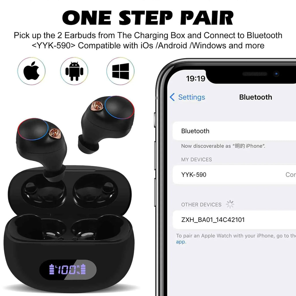 P11 True Black, Compatible Dual 5G with Charging Bluetooth IPX5 Wireless + UrbanX 5.2 Bluetooth Water Connect, Connection, Boost Resistance, Case, Balanced, Tab Earbuds Lenovo Bass