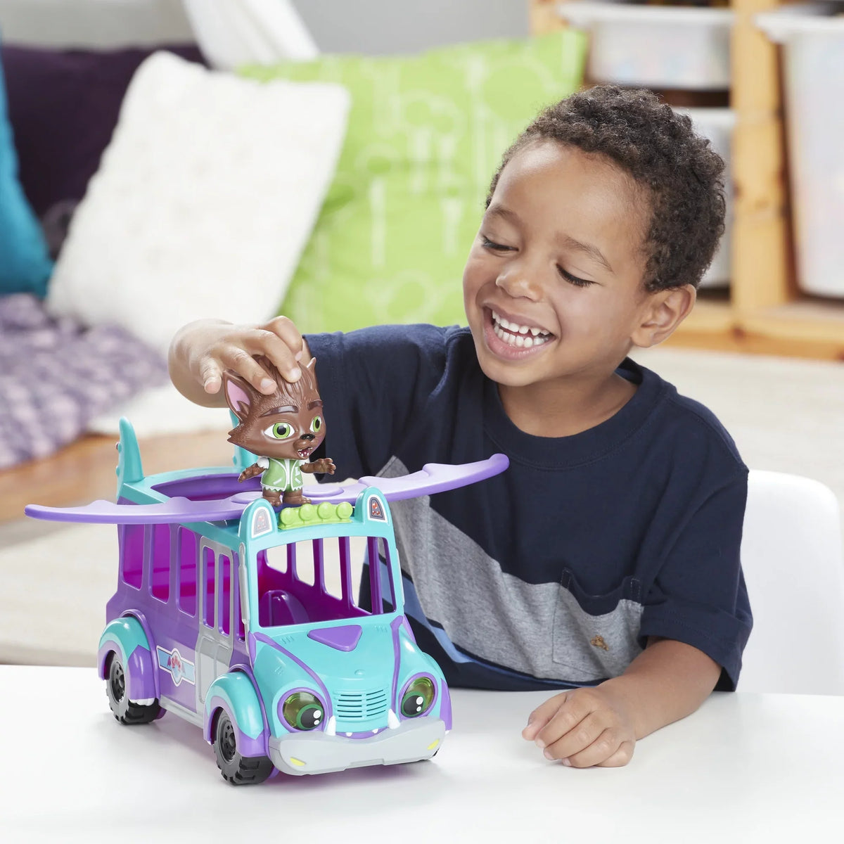 Sounds, and Netflix Toy Music Up Lights, Monsters Super Monster GrrBus with Bus 3 Ages and