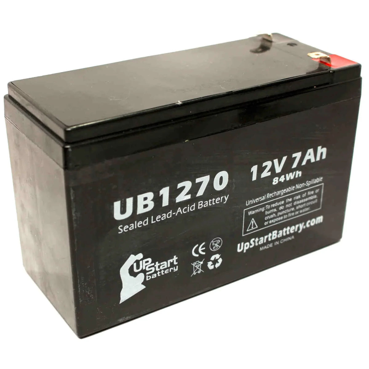 2x SLA) 7Ah, PCM200 Replacement Terminal Sealed F2 Battery AGM, 7000mAh, Terminal, Lead to Acid Pack - Compatible Universal Includes Adapters Battery (12V, - F1 - F1 Upsonic UB1270 4