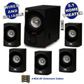 Speaker Cables Acoustic with Extension and AA5171 Home 5.1 System FM Bluetooth Theater 4 Audio