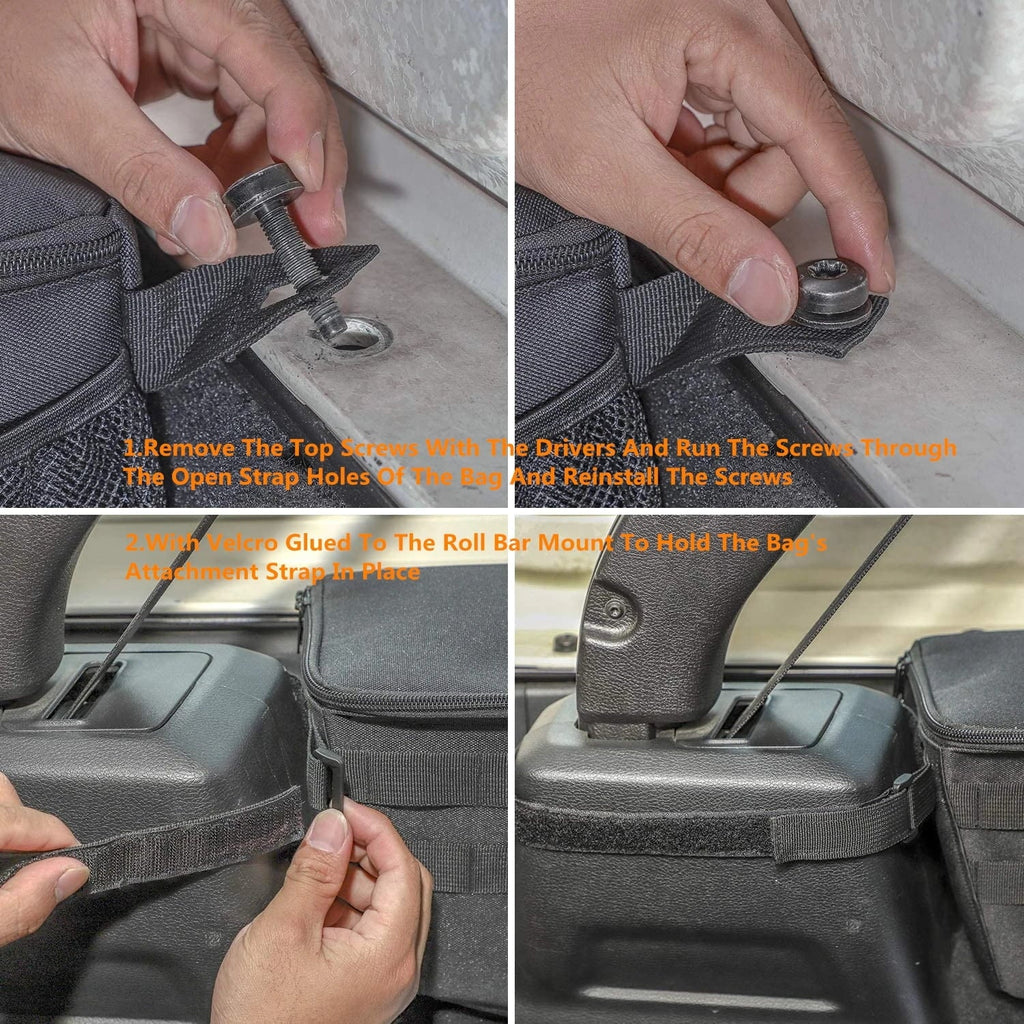 for Side Car JL Interior Organizer Jeep Tray Tool Doors Accessories Stowing Tidying JK 2007-2024 Bag 4