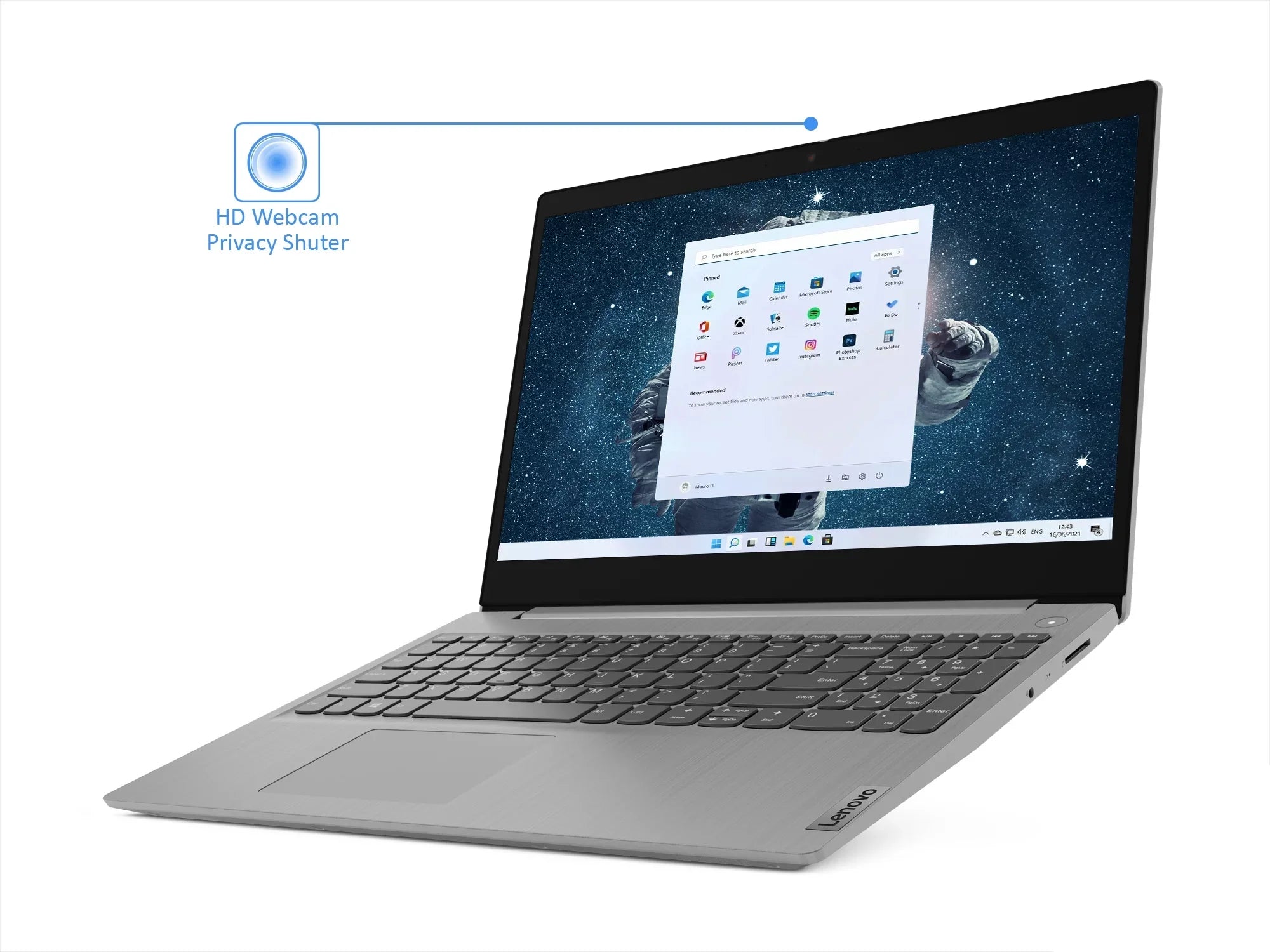 Card Upto Display, Lenovo 15.6" NVMe 3i 256GB FHD Reader, Laptop, 4.1GHz, HDMI, Core Pro SSD, 11 i3-1115G4 Intel IdeaPad S RAM, 12GB Windows Wi-Fi, Bluetooth,