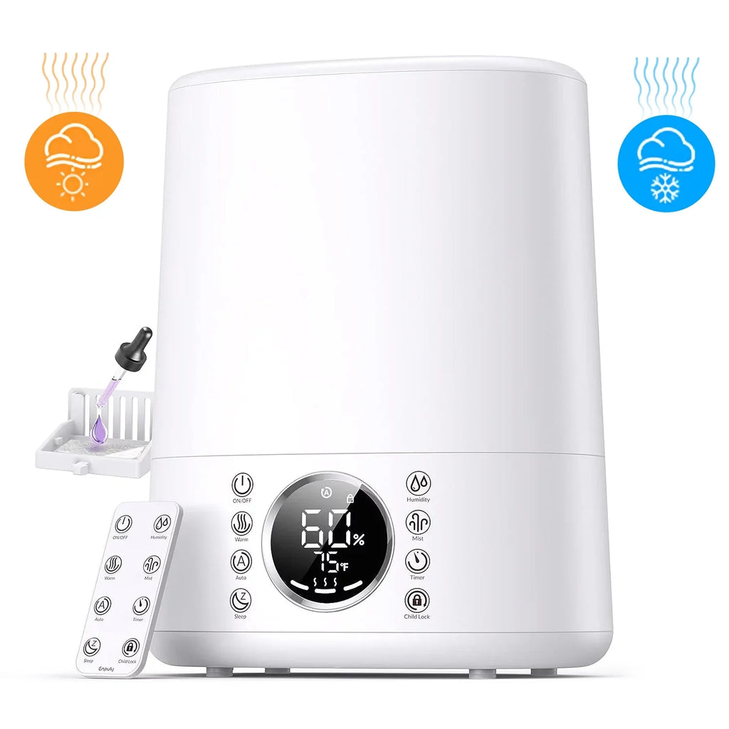 861 Room Humidifiers Maxfavor with for Remote Customized Vaporizer Bedroom Humidifiers for and ft. and 6L sq Cool Humidity Mist Warm