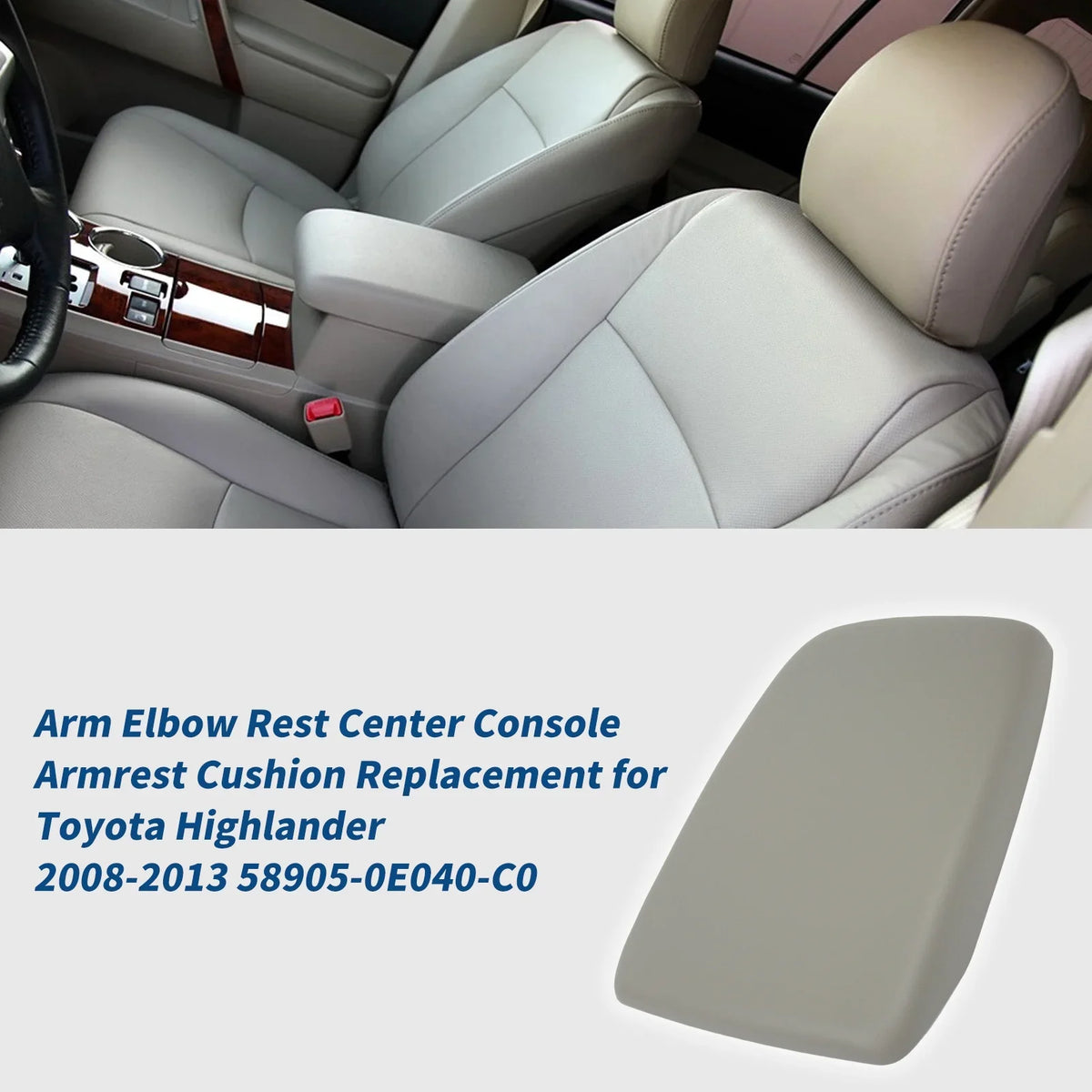Covers Console Arealer 58905-0e040-c0 2008-2013 Cushion,Center 2008-2013 Buzhi Eryue Arm Console Cushion