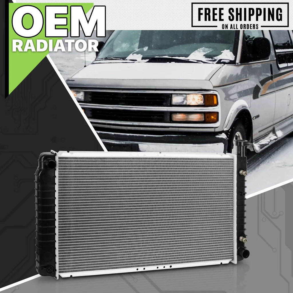 5.7L for 1500/2500 OE 5.0L 4.3L Cargo Van 2044 Replacement Magshion Aluminum (1996-2002) AT Savana Chevrolet (1997-1999),GMC Radiator