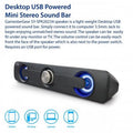 Black Mini Stereo - Sound USB Powered Desktop Bar