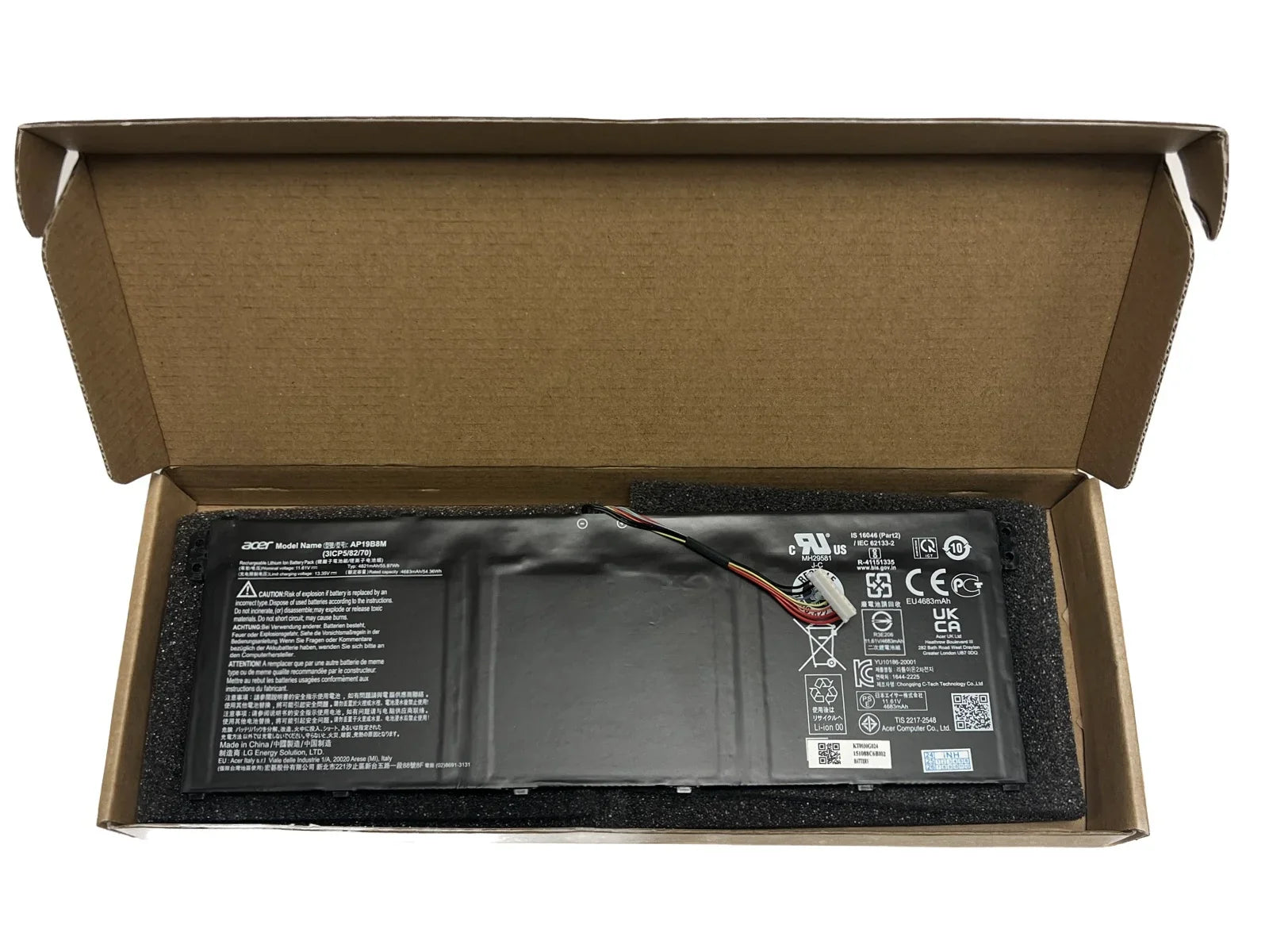 Acer RS TravelMate Vero TMP414-51 Porsche AP714-51GT P4 CP514-1H Chromebook 3 AV15-52 TMP416-51 for 55.97Wh Book TMP614-52 Genuine P6 Battery Design Aspire 513 AP19B8M CP513-1H SF314-59 514 Spin Swift