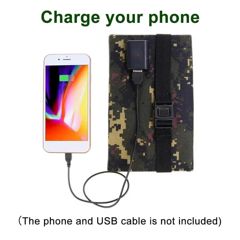USA Solar Outdoor Power Phone Hiking 80W Panel Charger JLLOM Camping Bank Folding USB