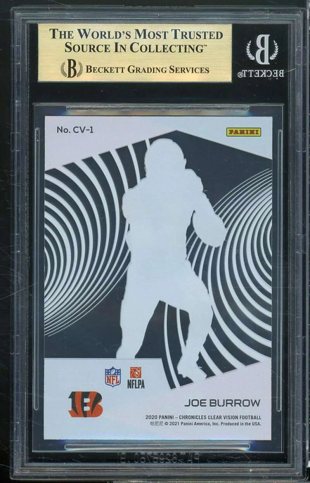 (9.5 BGS 2020 Rookies Vision #1 Burrow 9) 9.5 9.5 Rookie 9.5 Joe Clear Panini