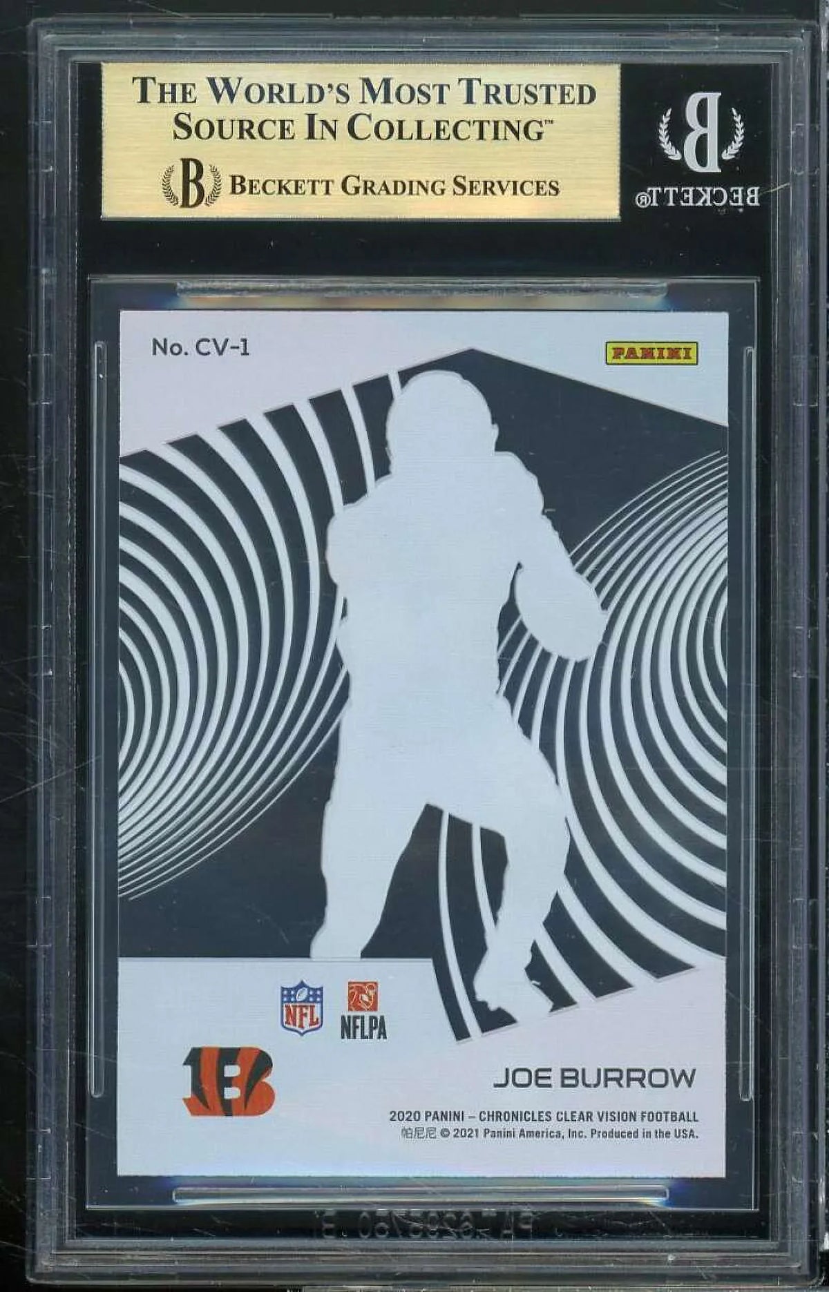 (9.5 BGS 2020 Rookies Vision #1 Burrow 9) 9.5 9.5 Rookie 9.5 Joe Clear Panini