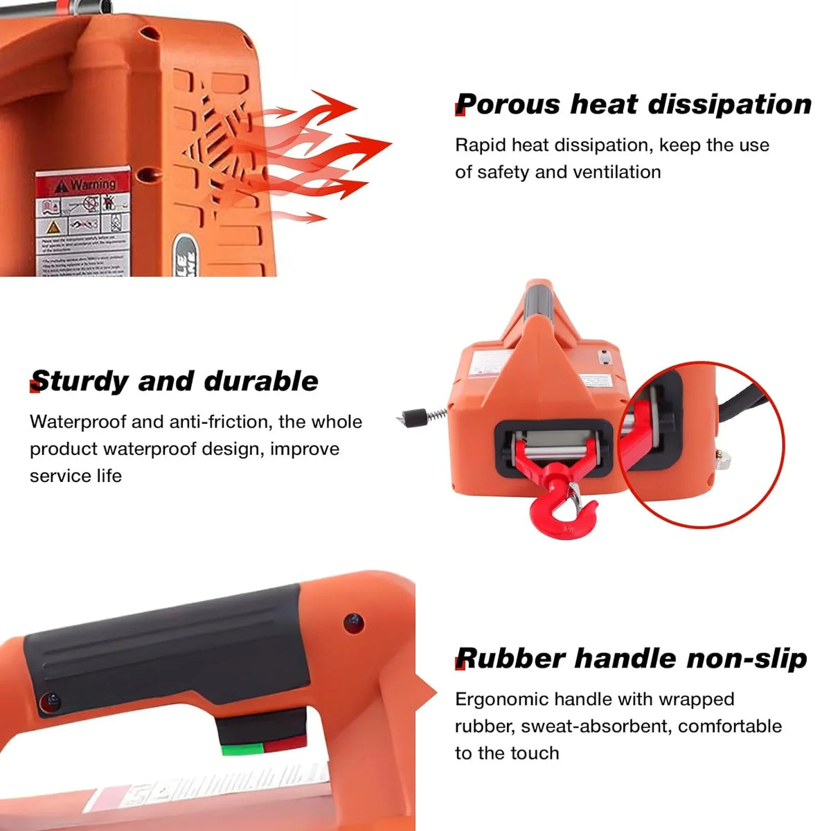 Power 3-in-1 2200LBS Wireless Winch, for and Crane Electric ¨C and Hoist with Perfect with Heavy 110V Remote, Battery Loads Portable Unleash Tackling System Versatility