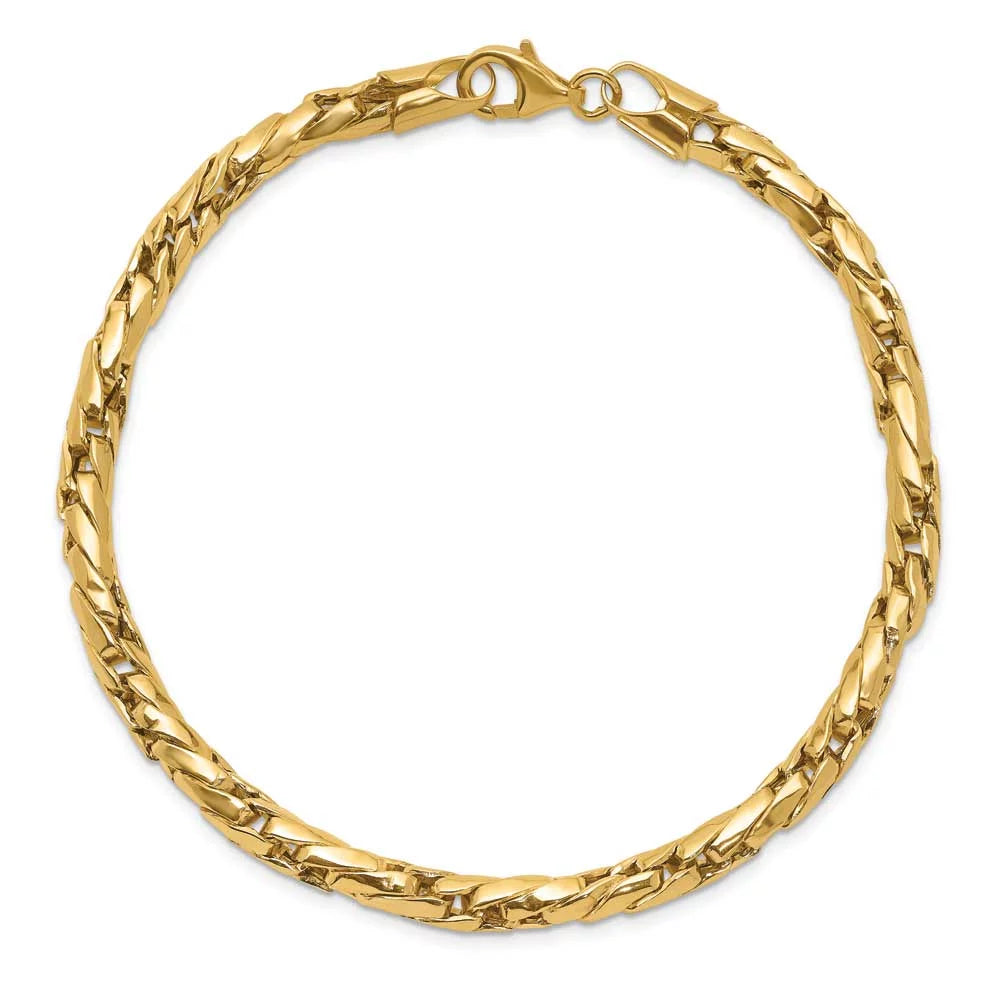 Polished Gold Men's 14k Fancy Link Bracelet