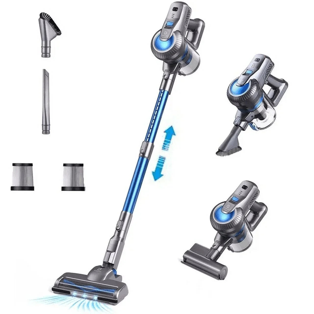 1 Suction, Cleaner, 23000Pa 6 Floor/Carpet/Pet/Hair in Vacuum Home/Car/Hard Vacuum Runtime, Cordless Lightweight for Powerful Long Battery, Detachable 35min with Handheld