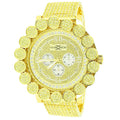 Bezel Stainless Steel Jojino Rodeo Back Canary Iced Tone Flower Jo Out Dial Watch Diamond Genuine Custom Gold Pave Solid